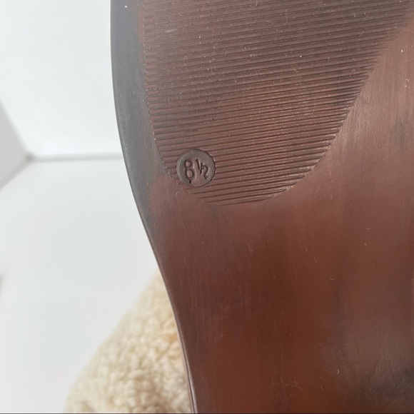 Naturalizer Comfort Tan / Cream Slide on Open Toe Wedge Sandal Size 8.5 - Picture 6 of 14